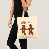 My Leg Hurts Gingerbread Cookie in French Tote Bag (Front (Product))