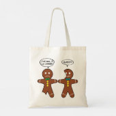 My Leg Hurts Gingerbread Cookie in French Tote Bag (Back)