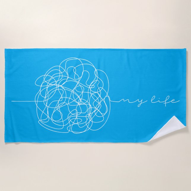 My Life Beach Towel (Front)