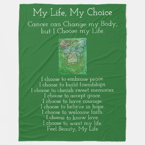 My Life Choice Cancer Angel Chemo Fleece Blanket