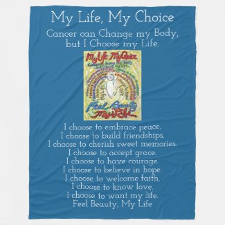 My Life Choice Cancer Angel Chemo Fleece Blanket