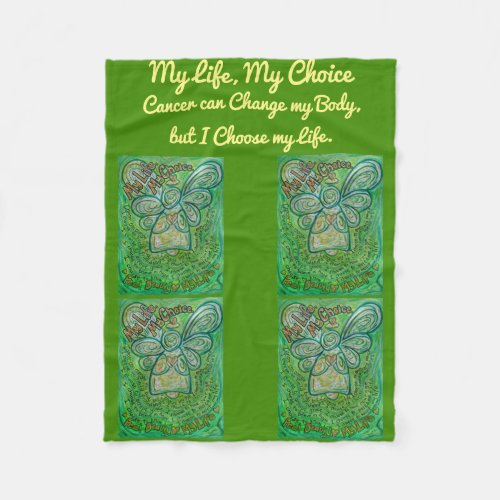 My Life Choice Cancer Angel Chemo Fleece Blanket