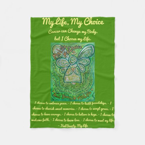 My Life Choice Cancer Angel Chemo Fleece Blanket