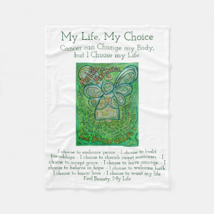 My Life Choice Cancer Poem Soft Fleece Blankets