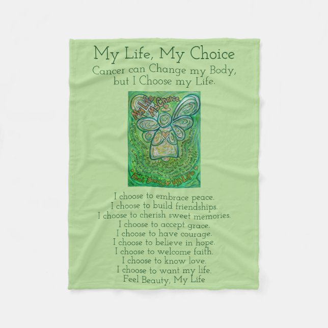 My Life Choice Cancer Poem Soft Fleece Blankets (Front)