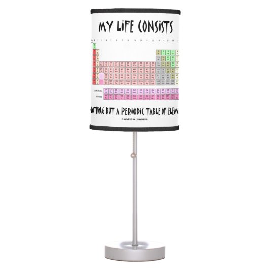 My Life Consists Nothing But Periodic Table Humor Lamp (Front)