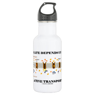 My Life Depends Upon Active Transport (Na-K Pump) Stainless Steel Water Bottle