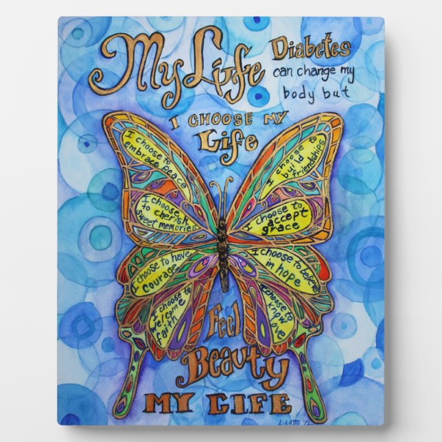 My Life Diabetes Inspirational Poem Plaque (Front)