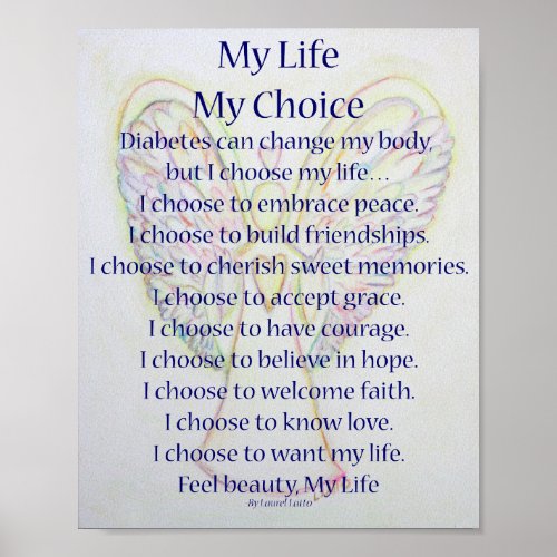 My Life Diabetes Inspirational Poem Poster