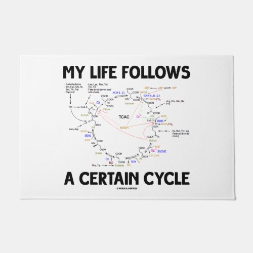 My Life Follows A Certain Cycle Krebs Cycle Humor Doormat