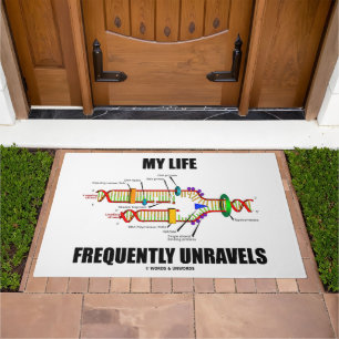 My Life Frequently Unravels DNA Replication Humor Doormat
