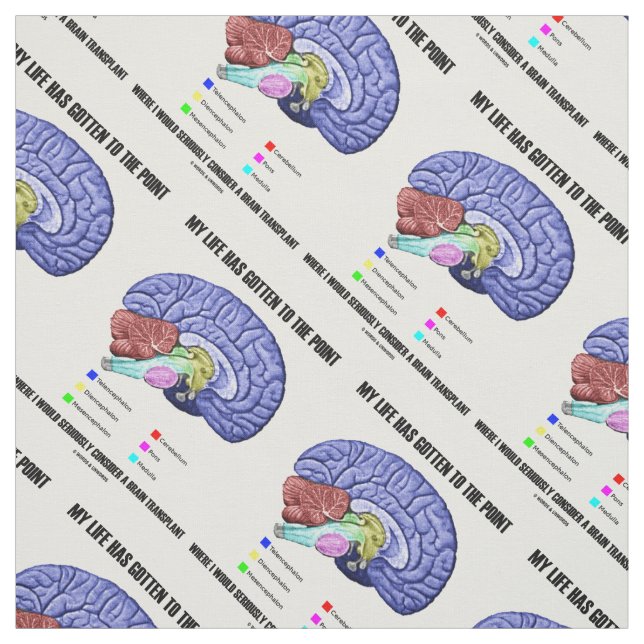 My Life Gotten To Point Consider Brain Transplant Fabric (Swatch)