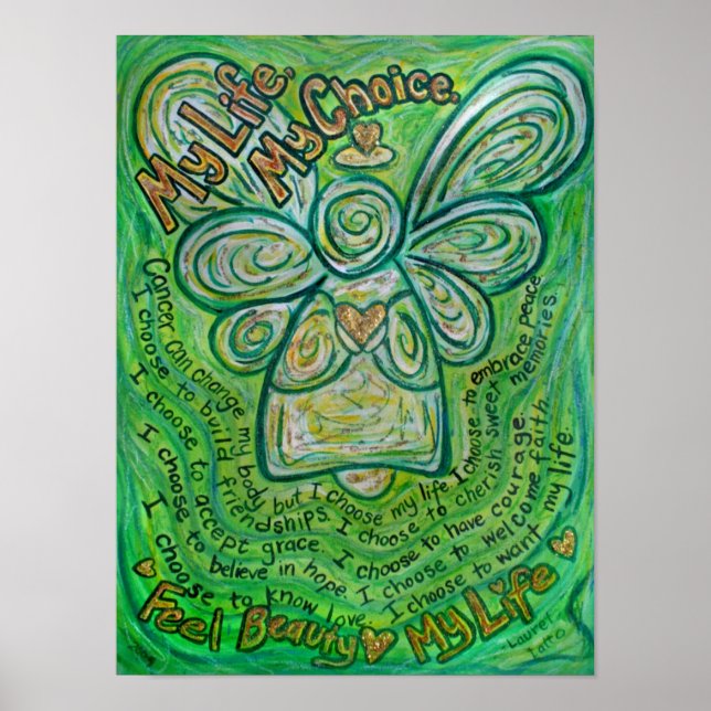 My Life Green Cancer Angel Poster (Front)