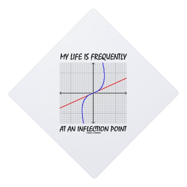 My Life Is Frequently At An Inflection Point Graduation Cap Topper (Front)