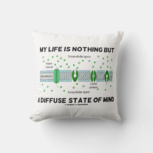 My Life Is Nothing But A Diffuse State Of Mind Throw Pillow