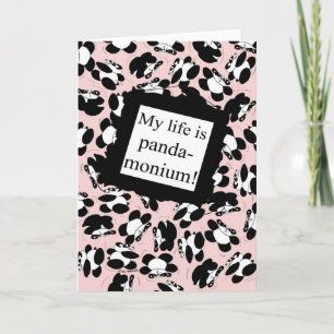 My life is panda-monium - Pink Card