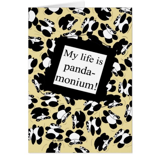 My life is panda-monium - Yellow (Front)