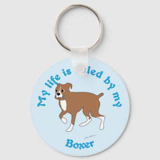 My Life is Ruled By My Boxer Keychain