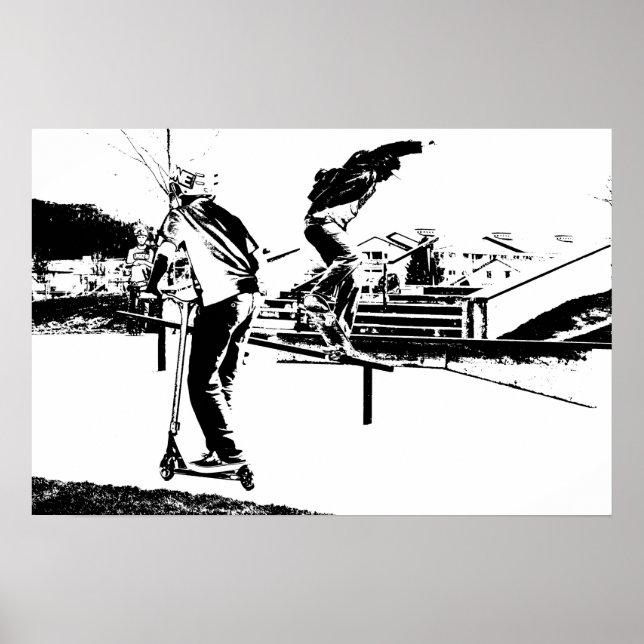 My Life is Skateboarding and Scootering  Poster (Front)