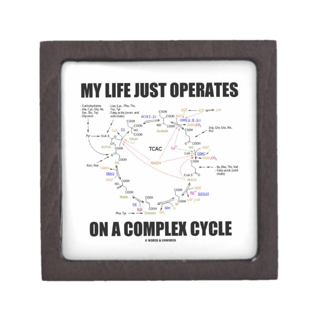 My Life Just Operates On A Complex Cycle (Krebs) Keepsake Box (Front)