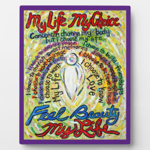 My Life, My Choice Cancer Poem Angel Art Plaque