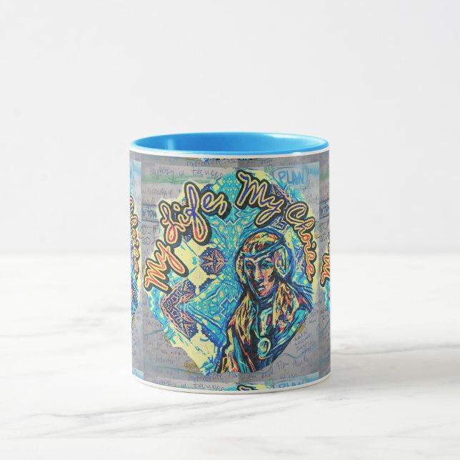 My Life, My Choice. Princess-like woman & Fractal Mug (Center)