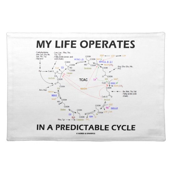 My Life Operates In A Predictable Cycle (Krebs) Placemat