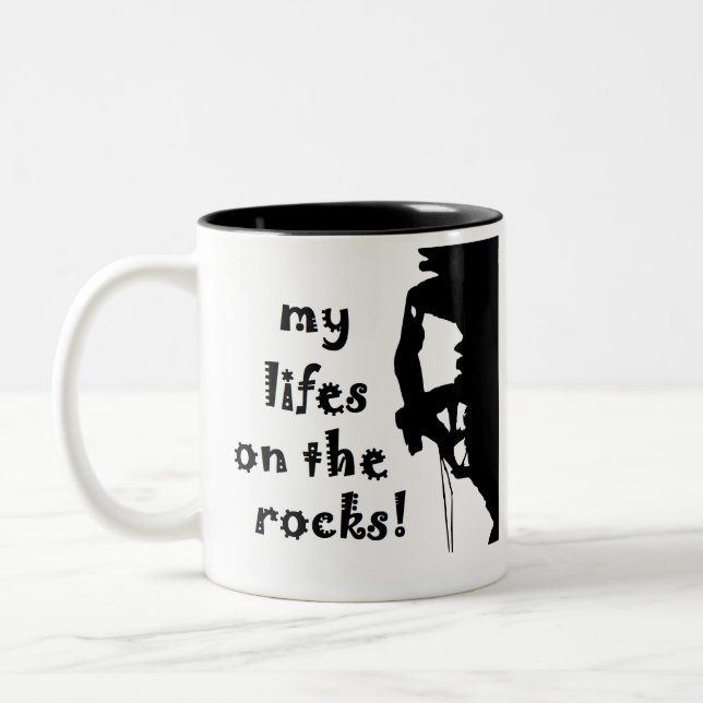 my lifes on the rocks climbing mug (Left)