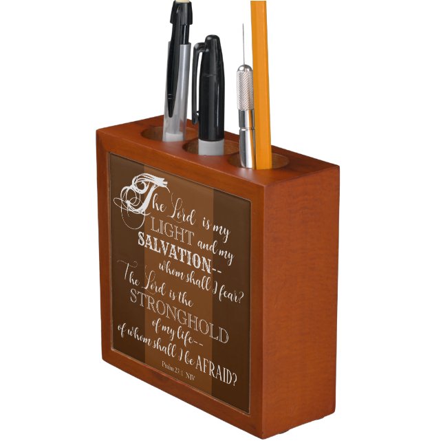 My Light & Salvation - Psalm 27:1 Desk Organizer (In Situ)