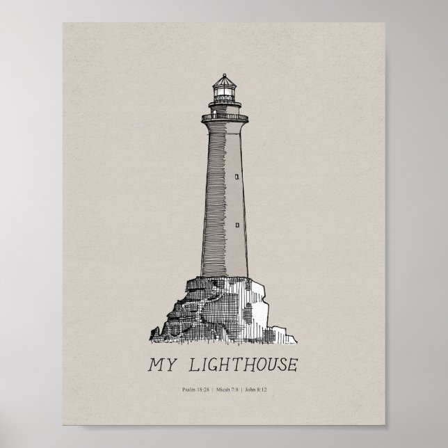 "My Lighthouse" - "I Am The Light of the World" Poster (Front)