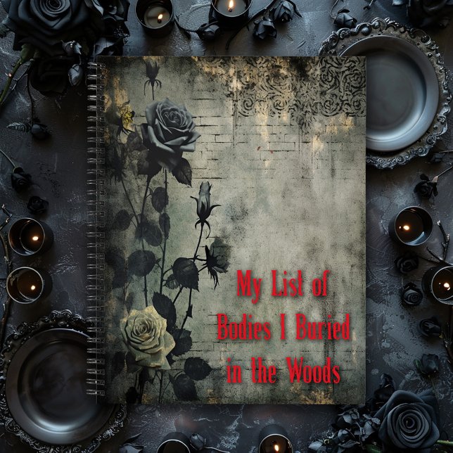 My List of Bodies Gothic Spiral Notebook (Creator Uploaded)