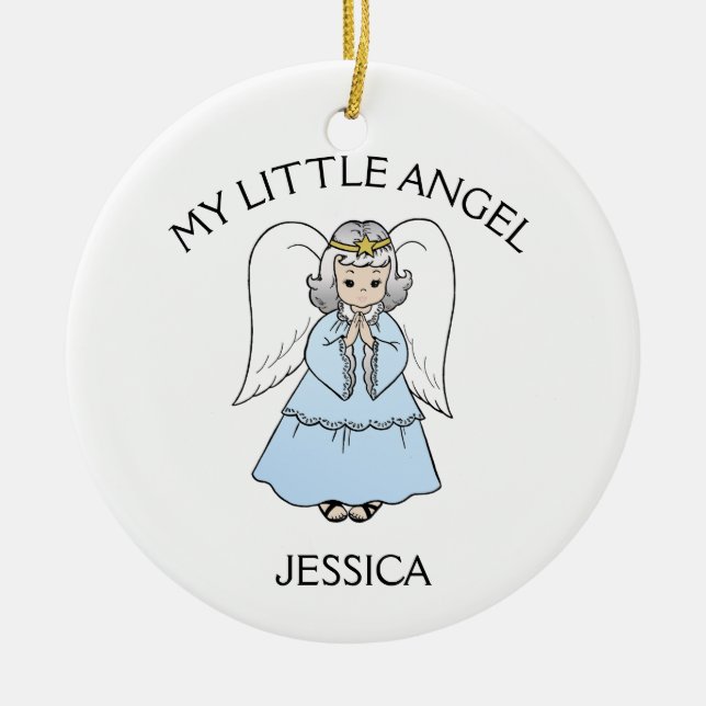 My Little Angel. Ceramic Ornament (Front)