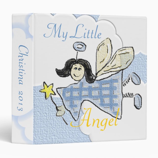 My Little Angel  in Blue Album 3 Ring Binder (Front/Spine)