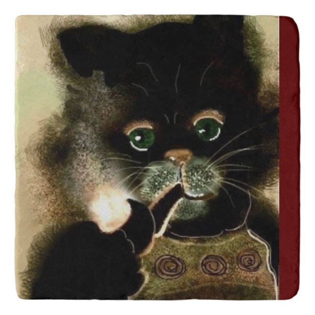 My Little Arrogant Kitty with Pipe Trivet (Front)