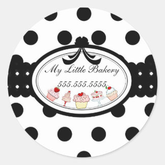 My Little Bakery - Ribbon Classic Round Sticker