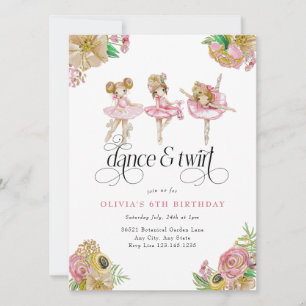 My Little Balerina Ballet Party Invitation