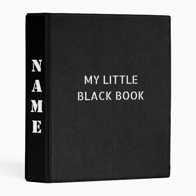 My Little Black Book Mini Binder (Front/Spine)