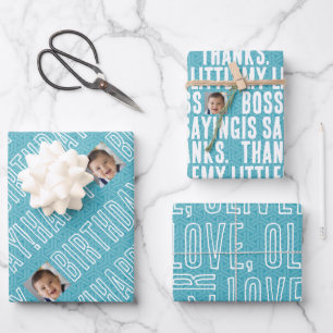 My Little Boss   Thank you message Wrapping Paper Sheets