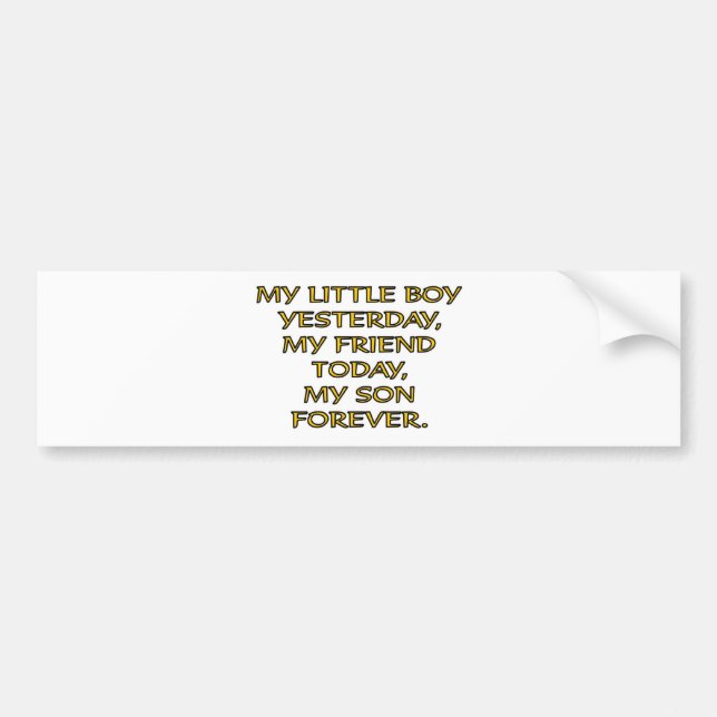 MY LITTLE BOY BUMPER STICKER (Front)