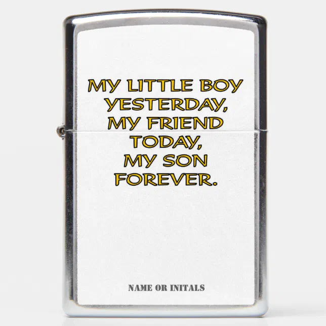 Lighter - A Dad Is a Son's First Hero High Polish Chrome