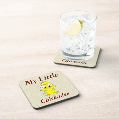 My Little Chickadee Beverage Coaster