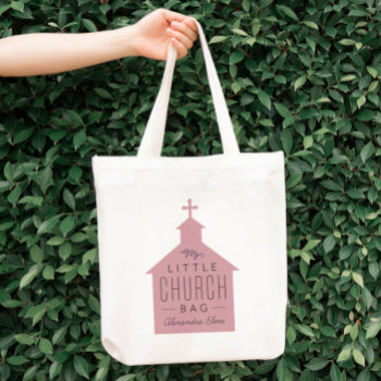 My Little Church Bag Cute Pink Kid's Bag by LeaDelaverisDesign at Zazzle