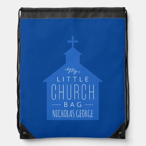 My little church bag navy blue personalized bag
