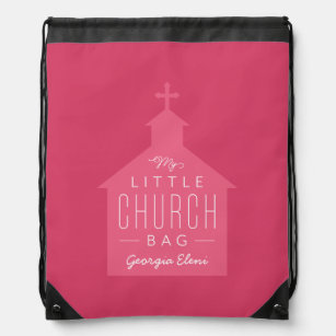 My little church bag pink kid's personalized bag
