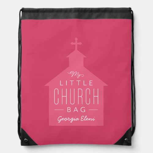 My little church bag pink kids personalized bag