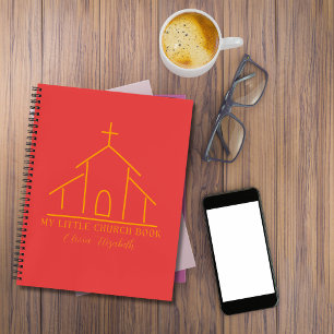 My little church book Coral Red personalized 