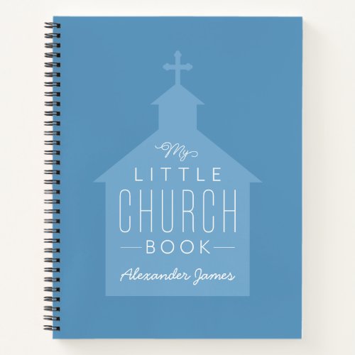 My little church book cute blue kid notebook