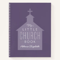 My little church book purple personalized notebook