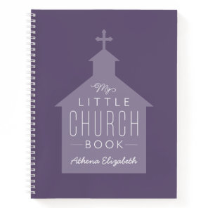 My little church book purple personalized notebook