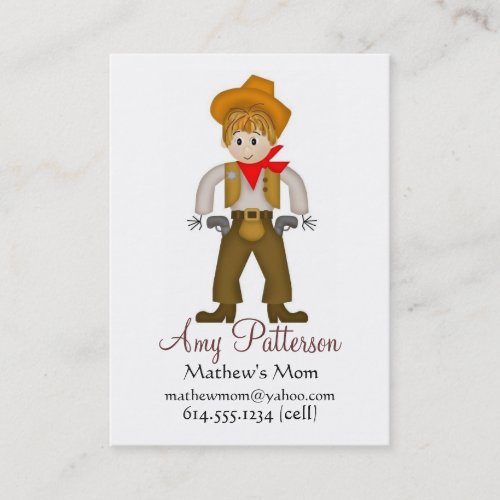My Little Cowboy Mommy Cards Business Card